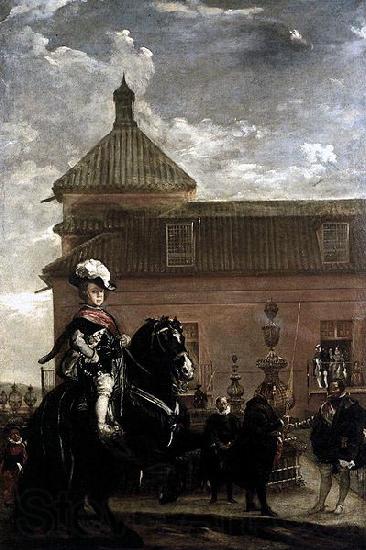 Diego Velazquez Prince Baltasar Carlos with the Count-Duke of Olivares at the Royal Mews Norge oil painting art